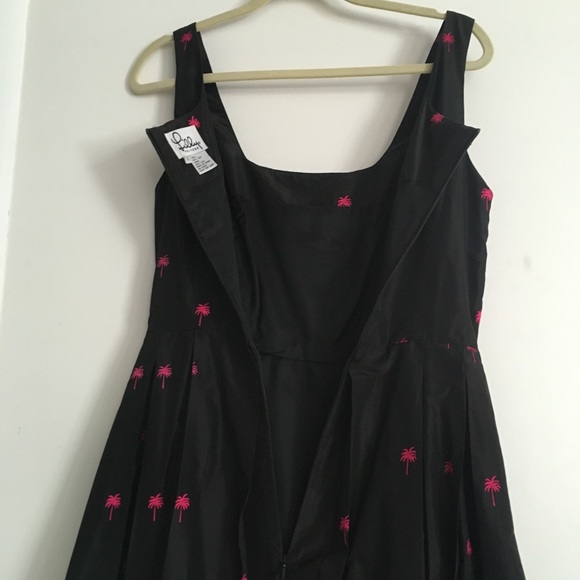 Rare VHTF Lilly Pulitzer Hostess Maxi Vintage White Label Silk Palm Tree Gown - Picture 13 of 16